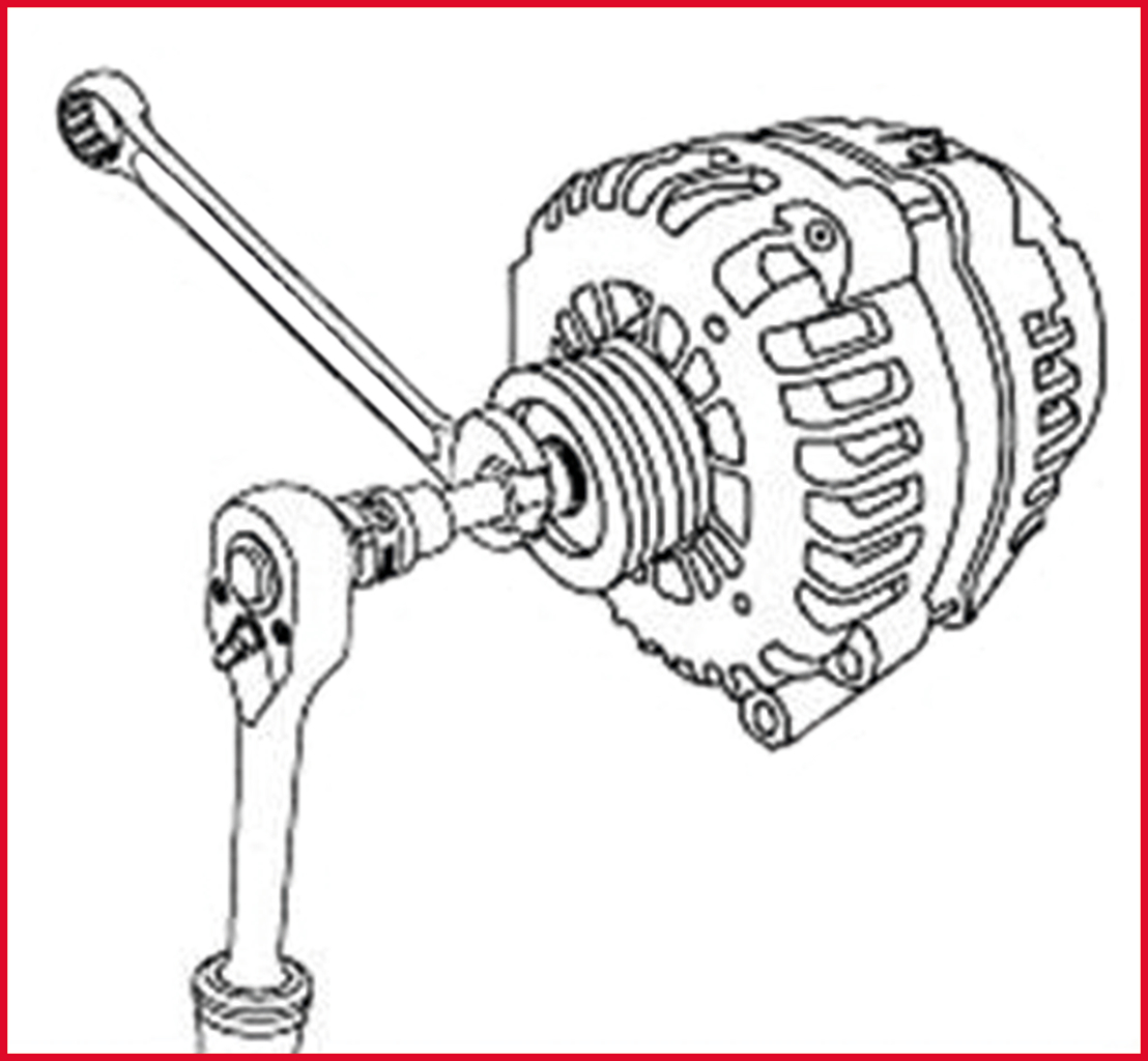 KS Tools 1/2" Lichtmaschinen-Kombischlüssel Innensechskant, 10,0 mm, 70 mm