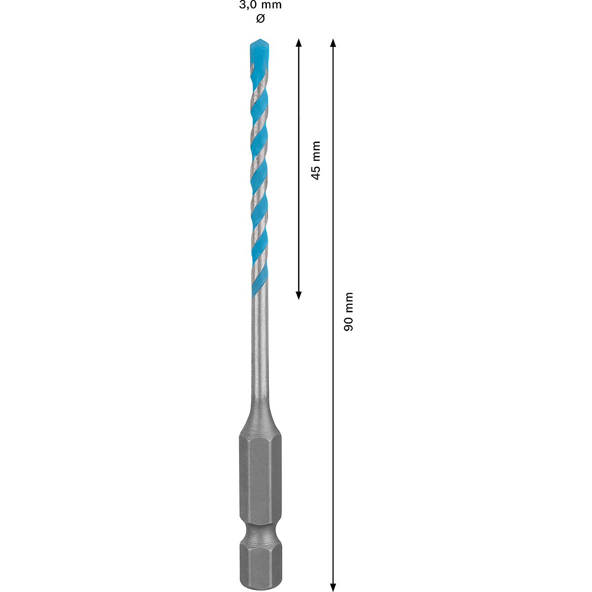 Bosch HEX-9 MC Bohrer 3x45x90mm EXPERT