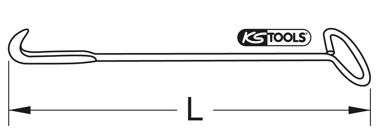 KS Tools BRONZEplus Kanaldeckelhaken 700mm verstärkte Ausführung