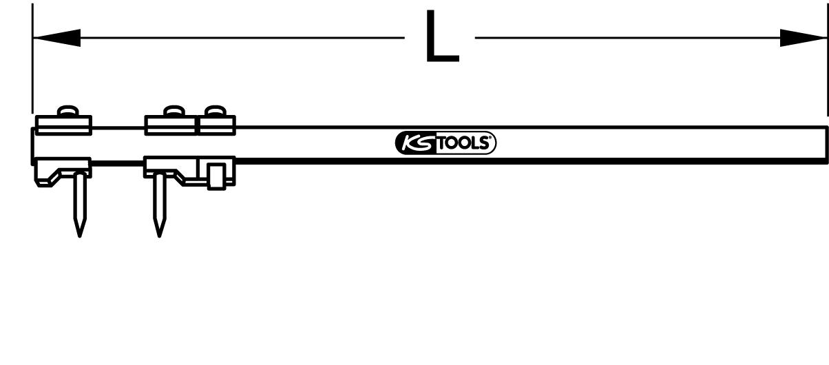 KS Tools Präzisions-Stangenzirkel
