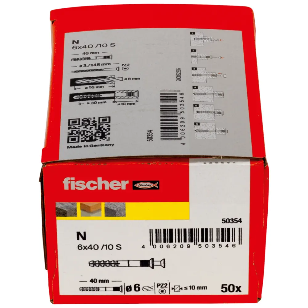 Fischer Nageldübel N 6x40/10 S (50)