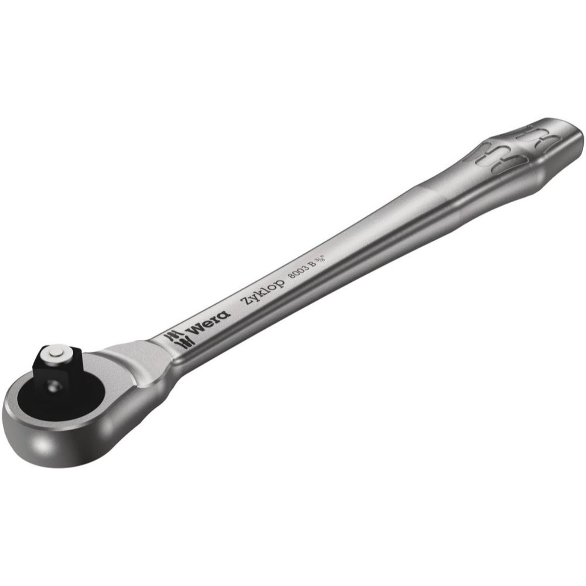 Wera 8003 B Zyklop Metal-Knarre mit Durchsteckvierkant mit 3/8"-Antrieb