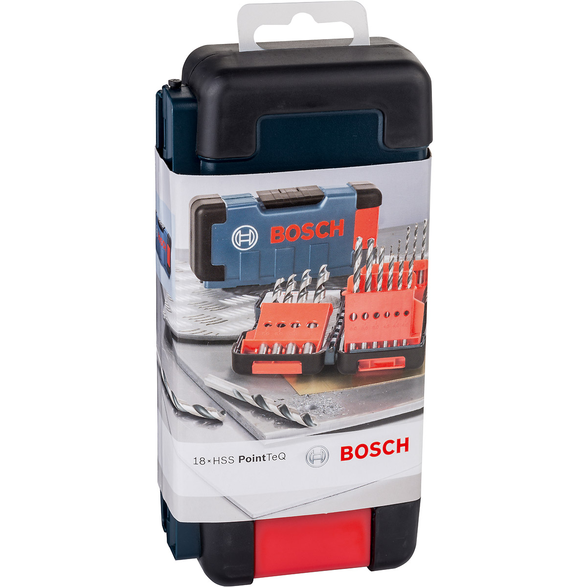 Bosch Metallspiralbohrer HSS-Set PointTeQ, DIN 338, 18-teilige ToughBox