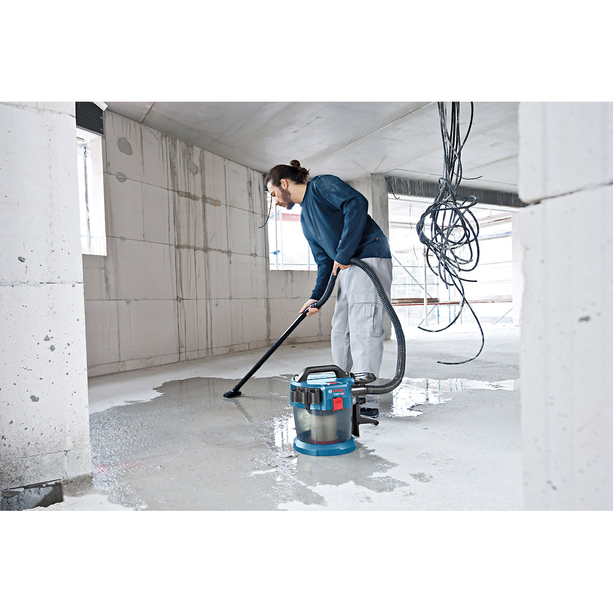 Bosch Akku-Staubsauger GAS 18V-10 L, Solo Version, mit Elektrowerkzeugadapter