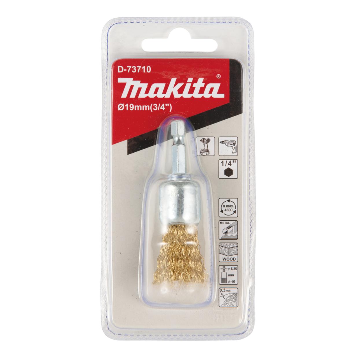 Makita Pinselbürste - gewellt - verzinkt - 1/4 Zoll-Sechskant