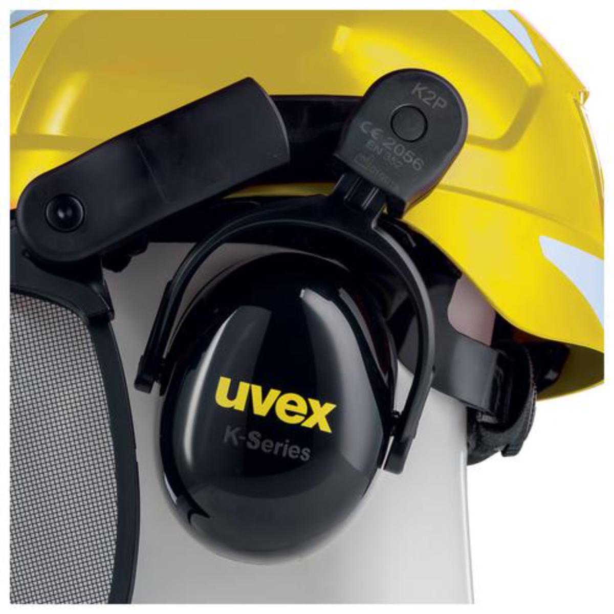 uvex pheos forestry Schutzhelm inkl. Waldarbeiter-Set - pheos B-S-WR, pheos Waldarbeitervisier u. ph
