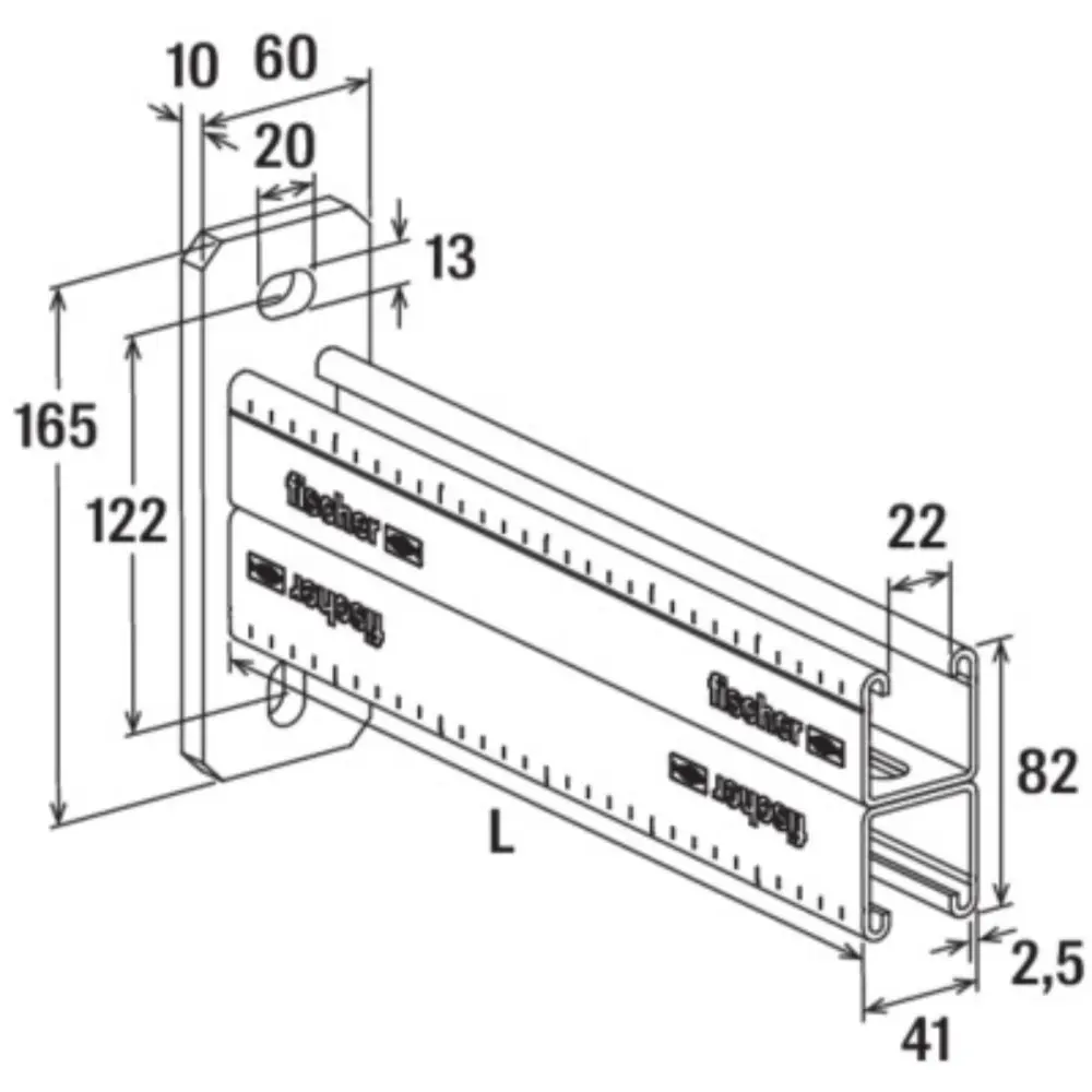 Fischer Auslegerkonsole FCA 41D - 750