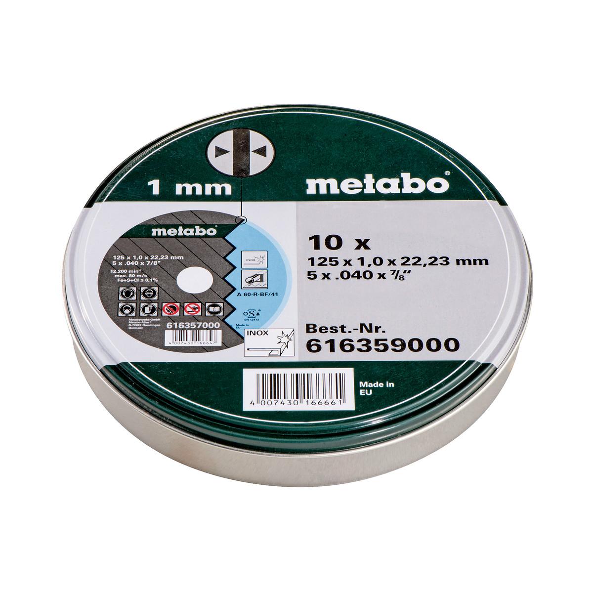 Metabo Trennscheiben SP Inox, TF 41 in Blechdose - A 46 T - 10 Stück
