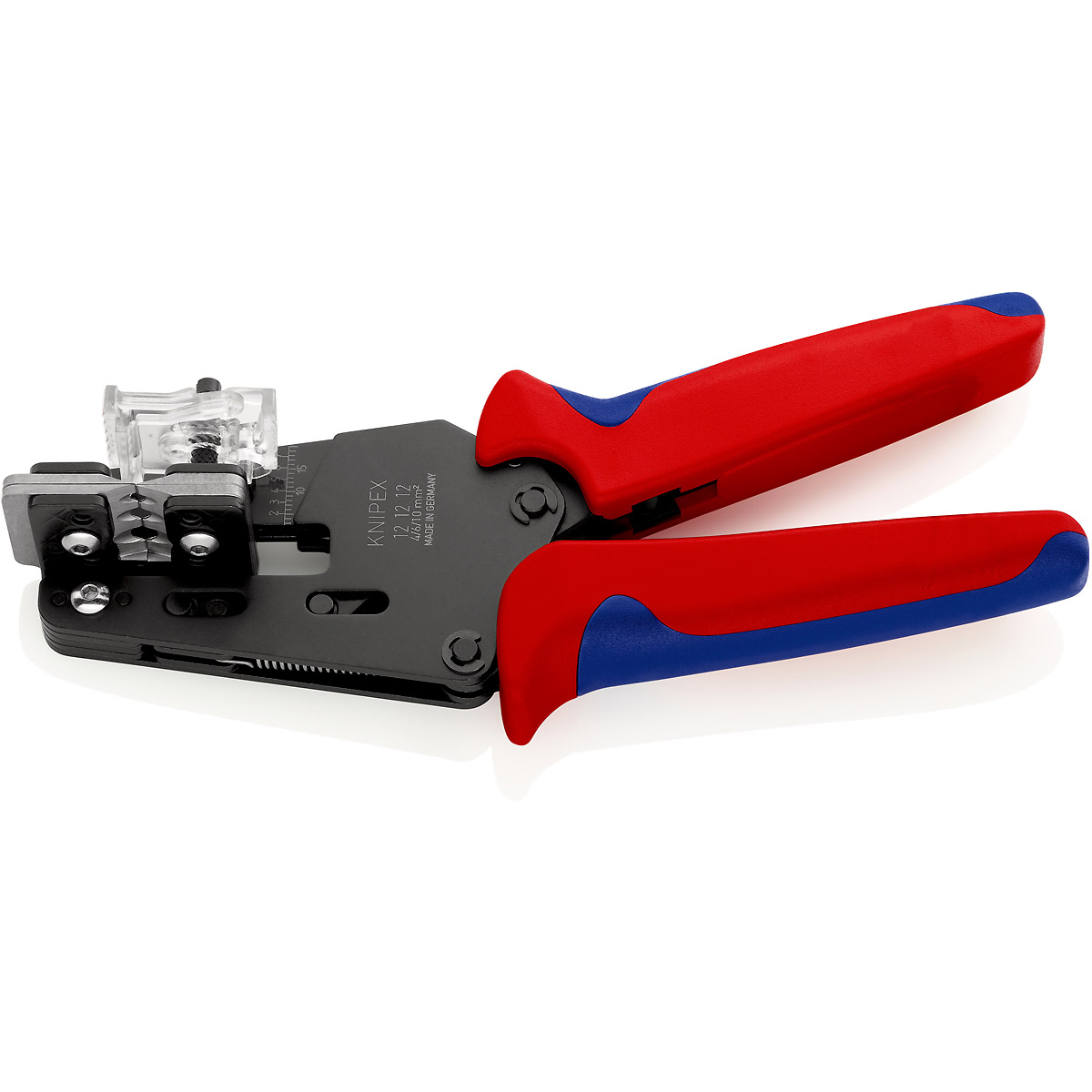 KNIPEX Präzisions-Abisolierzange mit Formmessern 195 mm brüniert mit Mehrkomponenten-Hüllen