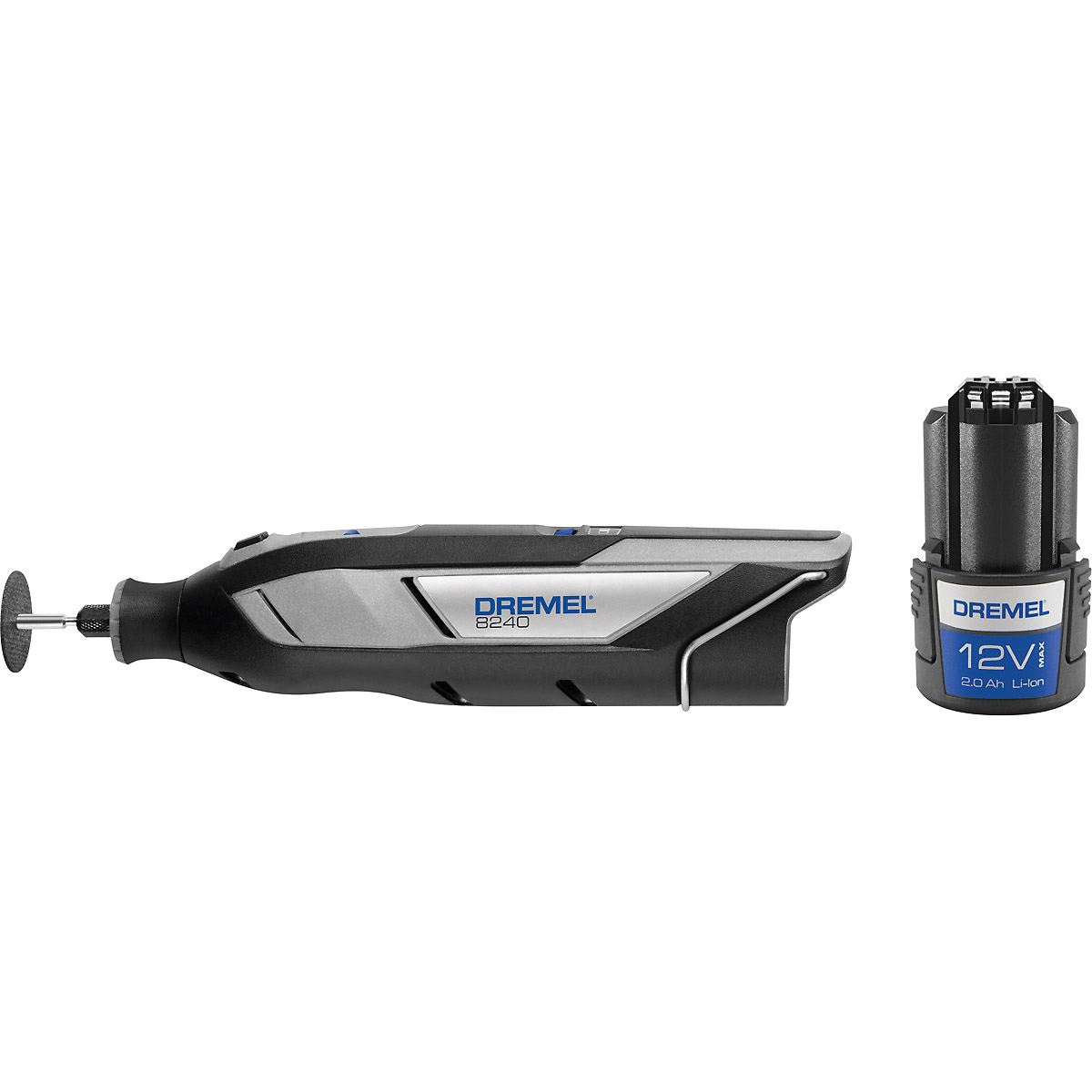 DREMEL 8240 1x 12-V-2Ah-Akku, 5 Zubehöre