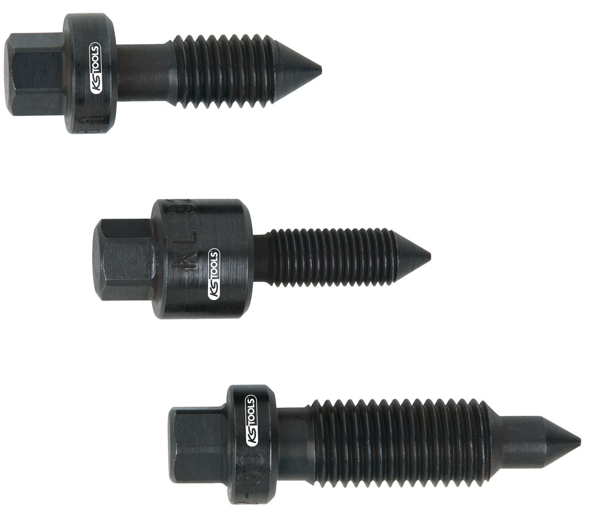 KS Tools Arretierschrauben-Satz zur Zahnstangen-Mittelstellung, 3-tlg