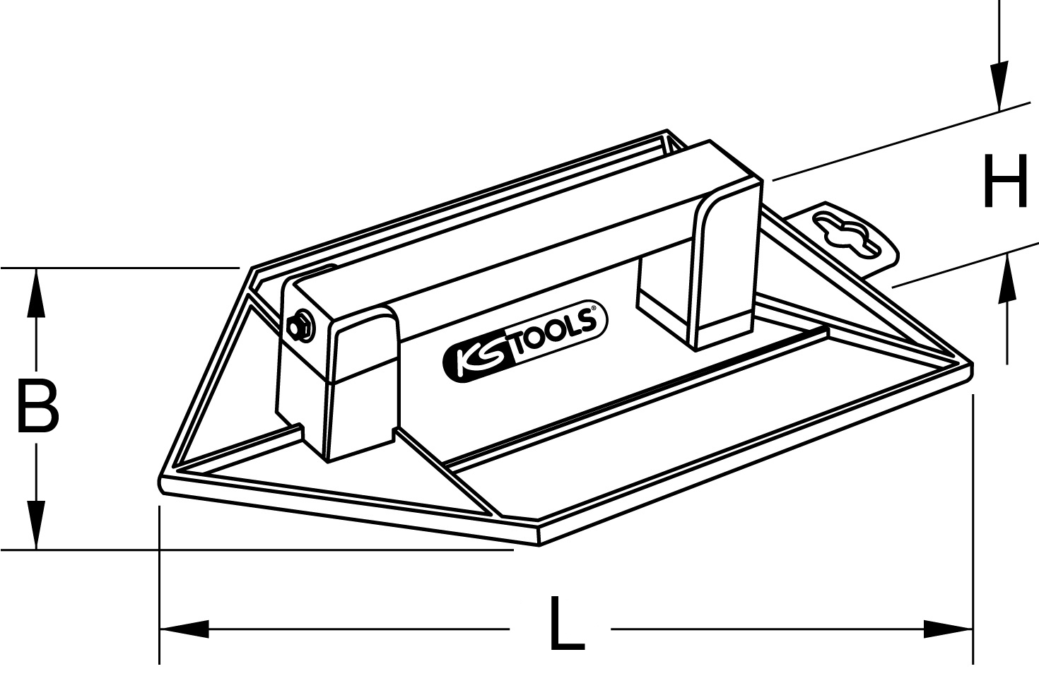 KS Tools Reibebrett, spitz