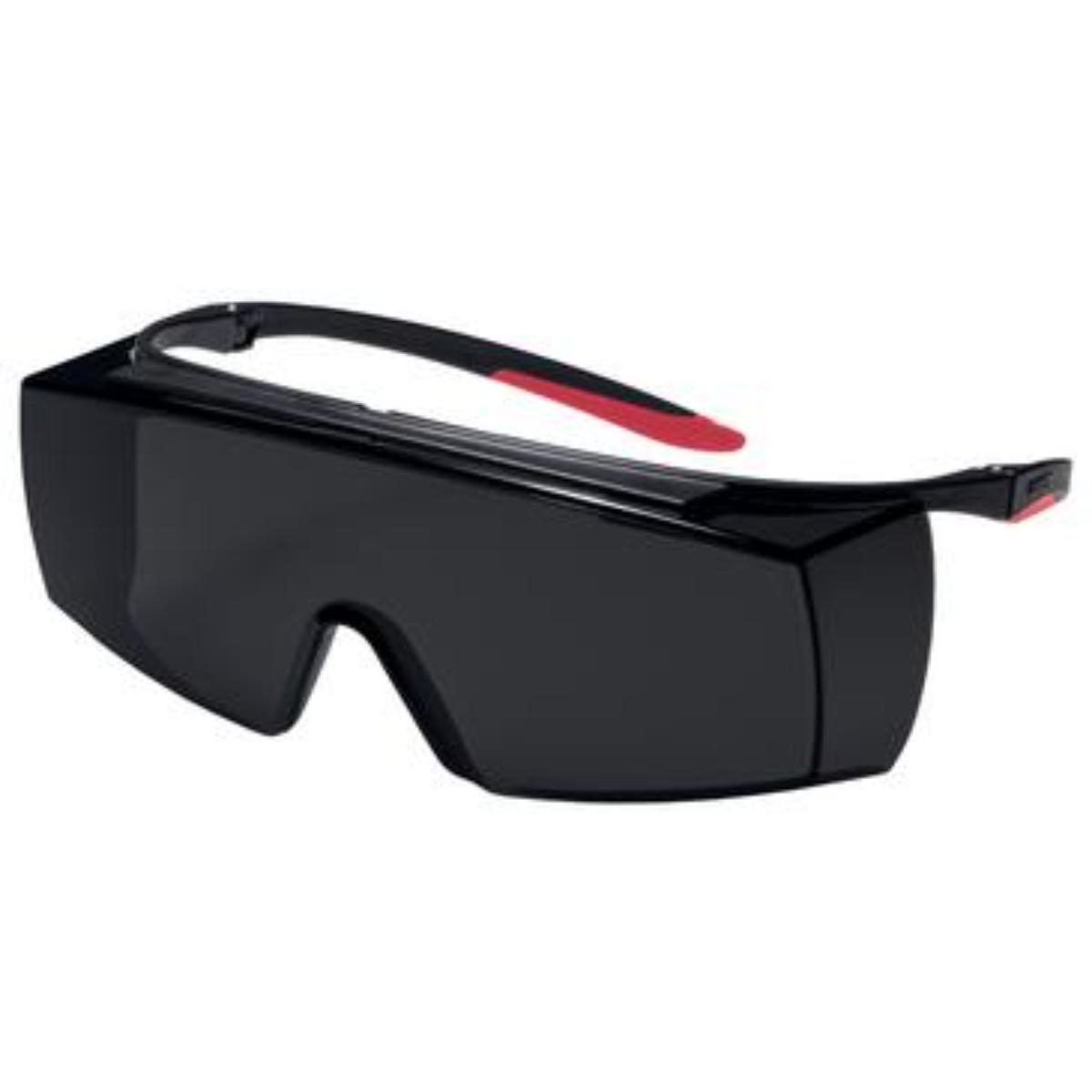 uvex Überbrille super f OTG Infrarotschutz 5,0 schwarz, rot