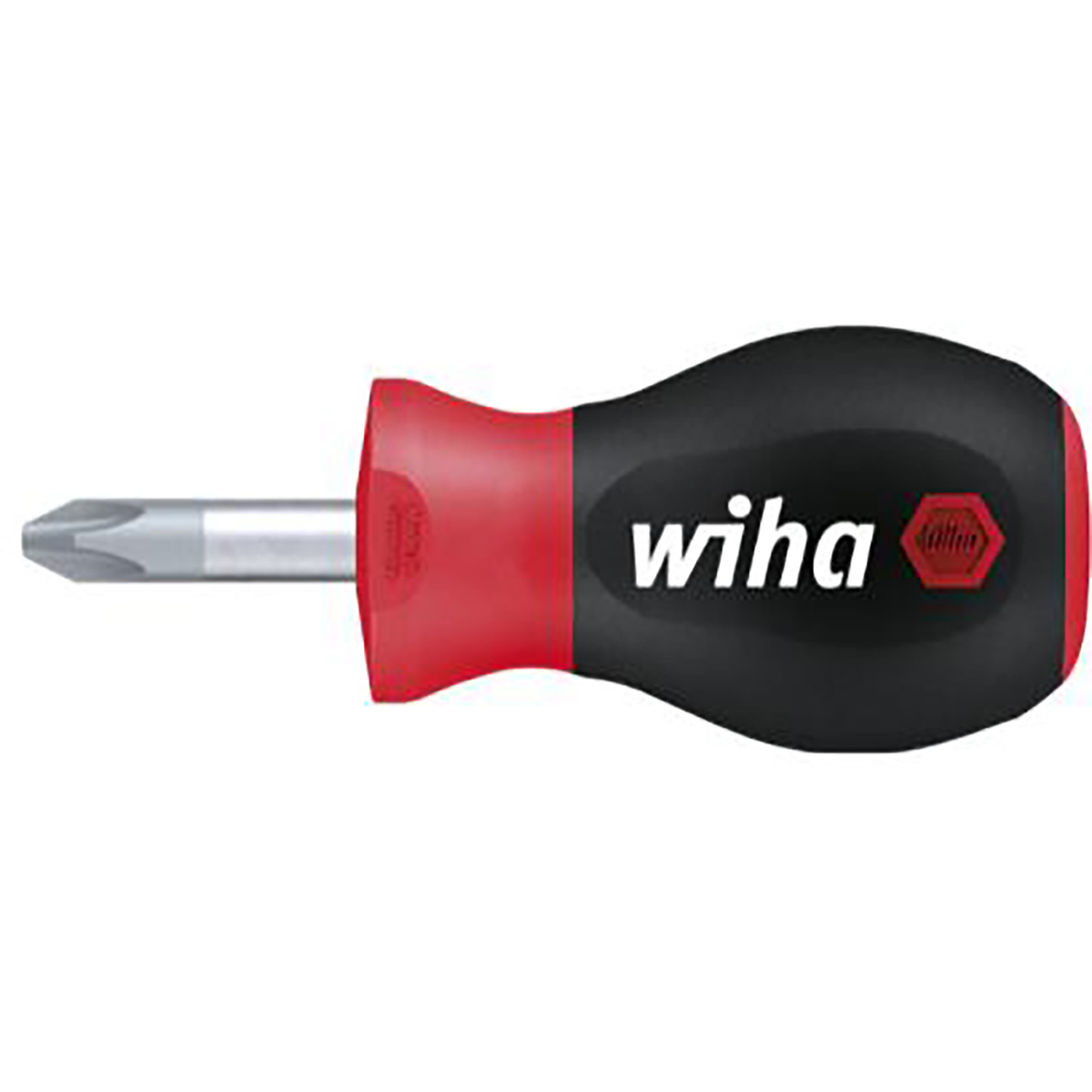 Wiha Schraubendreher SoftFinish Phillips mit kurzer Rundklinge, Stubby - 10 Stück