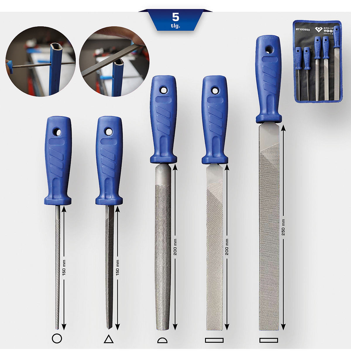 Brilliant Tools Feilen-Satz, 5-tlg