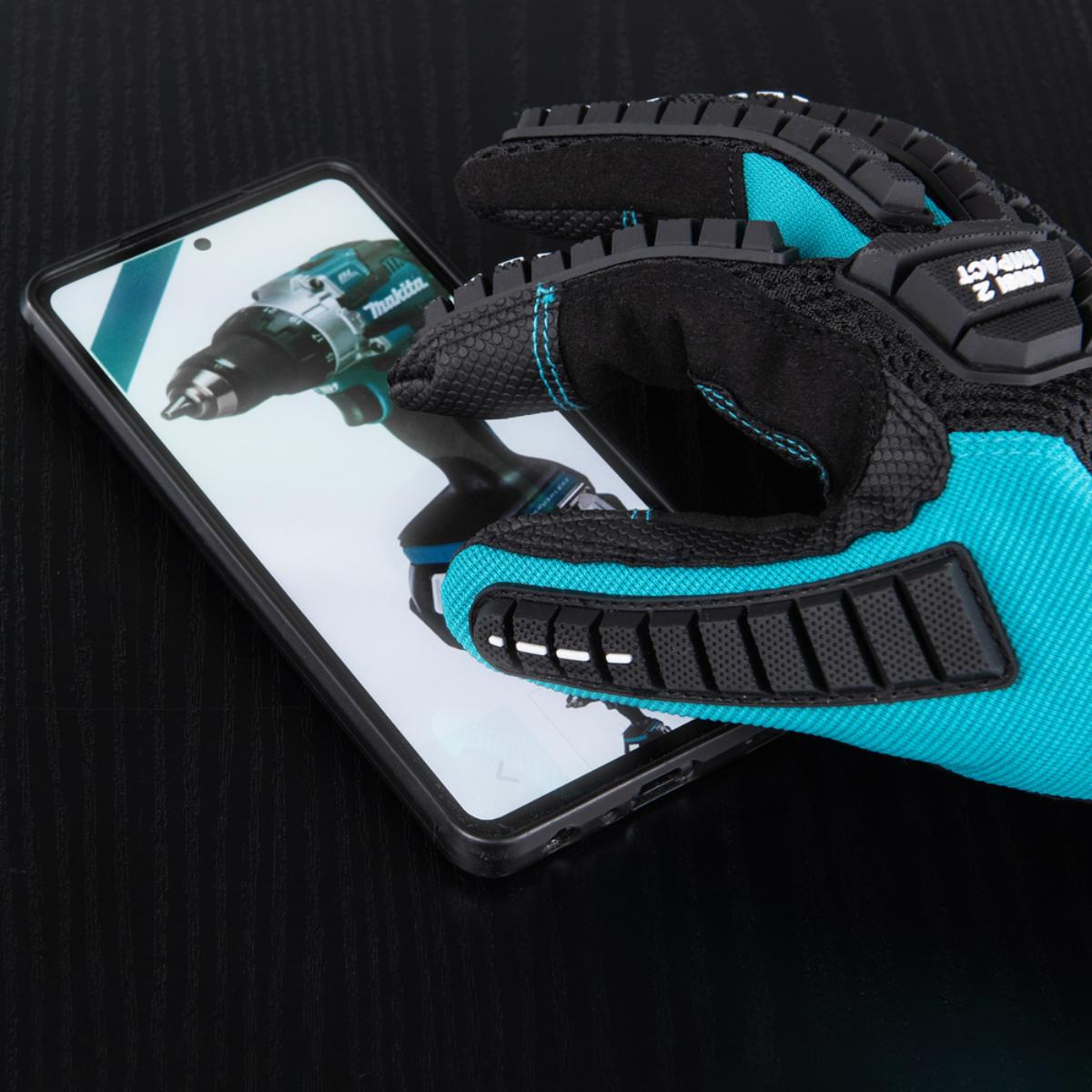 Makita Arbeitshandschuhe - verstärkt - Knöchelschutz - Touchscreenfähig