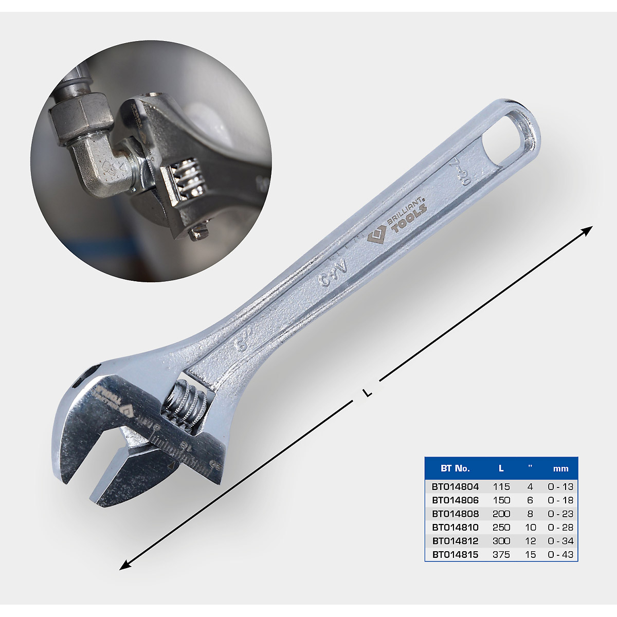 Brilliant Tools Rollgabelschlüssel