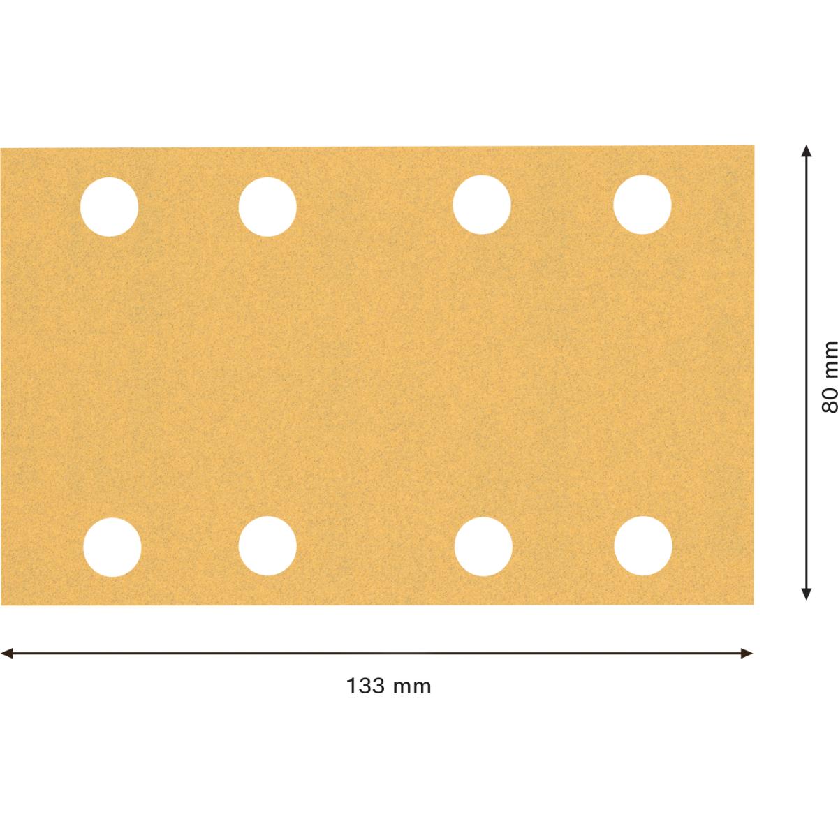 Bosch EXPERT C470 Schleifpapier-Set, 80 x 133 mm, K 60/120/180, 10 Stück