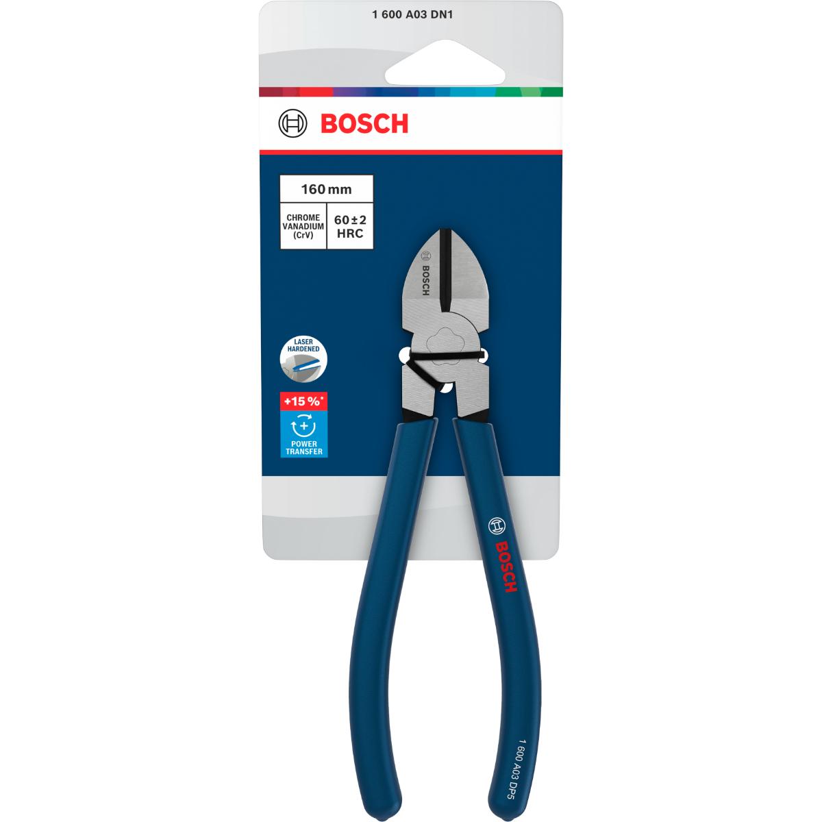 Bosch Diagonal-Seitenschneider 160 mm, tauchbeschichtete, rutschfeste Griffe