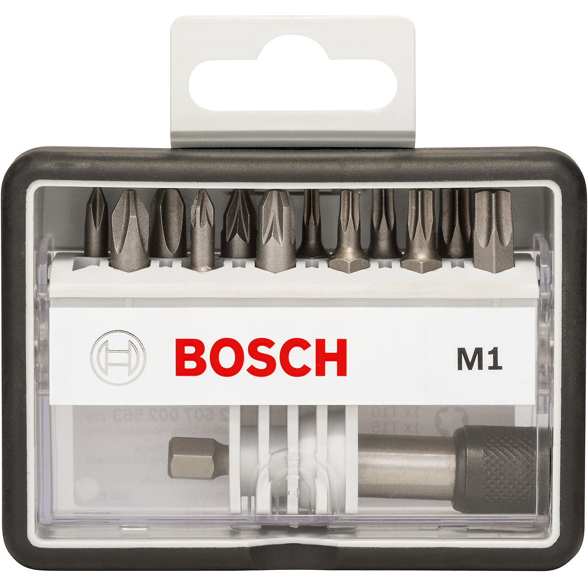 Bosch Schrauberbit-Set Robust Line M Extra-Hart, 12 + 1-teilig, 25 mm, PH, PZ, Torx