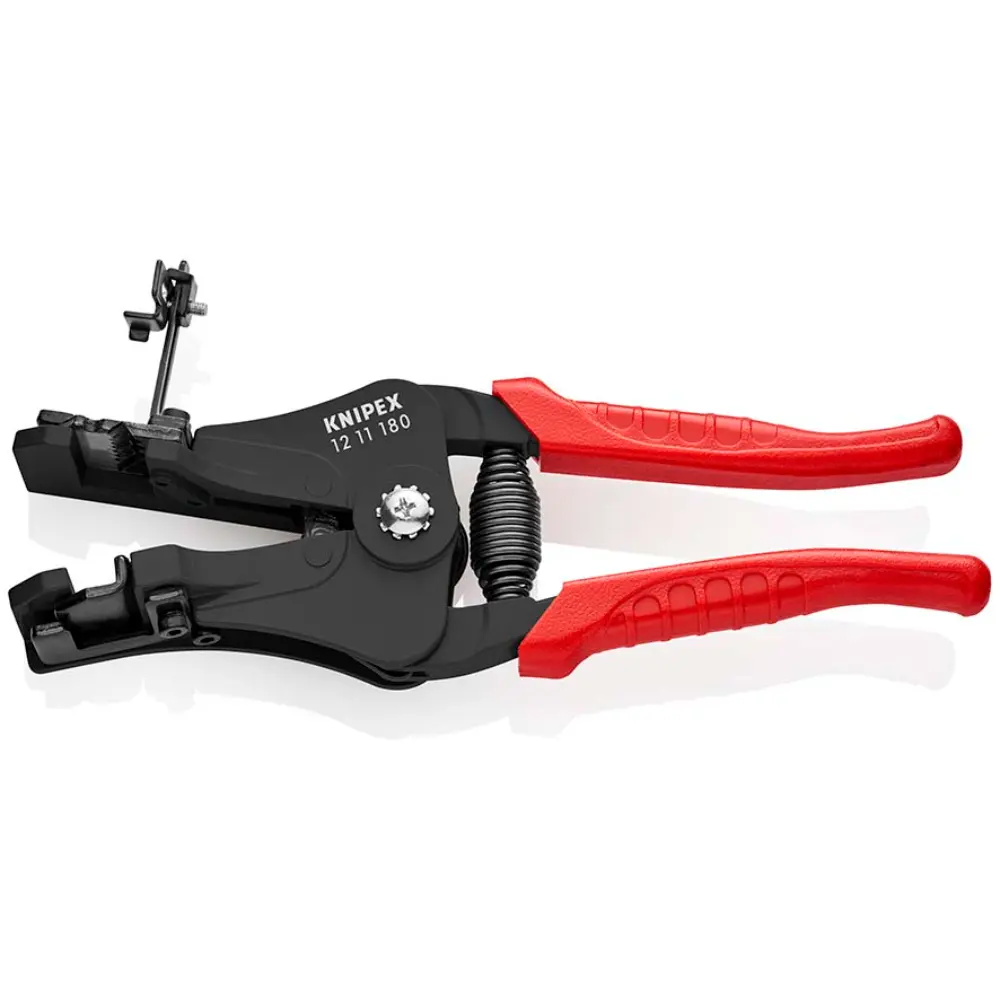 KNIPEX Abisolierzange mit Formmessern mit Kunststoff-Griffhüllen schwarz lackiert 180 mm