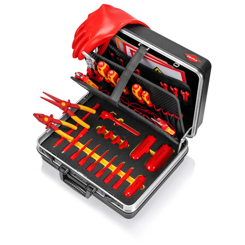KNIPEX Werkzeugkoffer Basic E-Mobilität 34-teilig 410 mm
