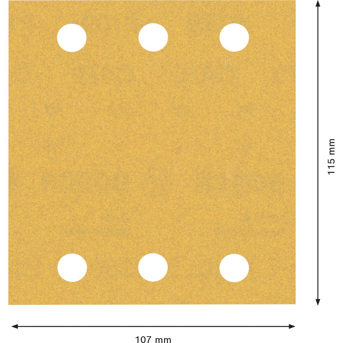 Bosch EXPERT C470 Schleifpapier, 115 x 107 mm, 50 Stück