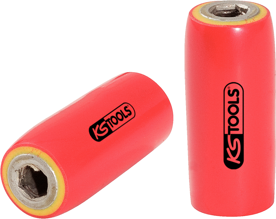 KS Tools 3/8" Bithalter mit Schutzisolierung für 8 mm Bits