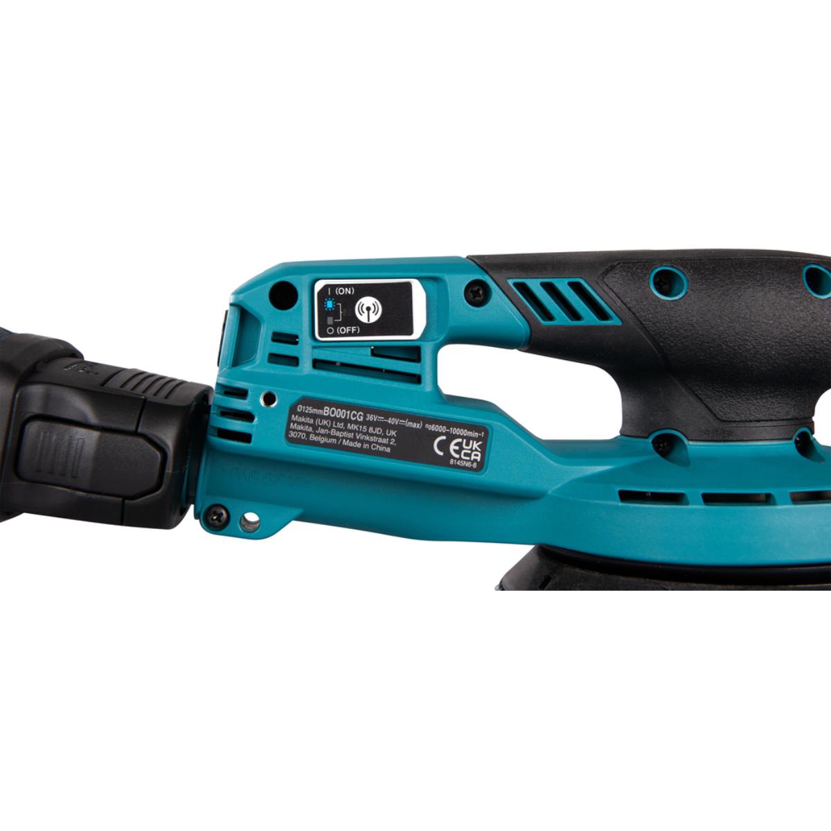 Makita Akku-Exzenterschleifer XGT - Connector - 125 mm Ø - 5,0 mm Hub - 1,6 m Kabel - BO001CGZ