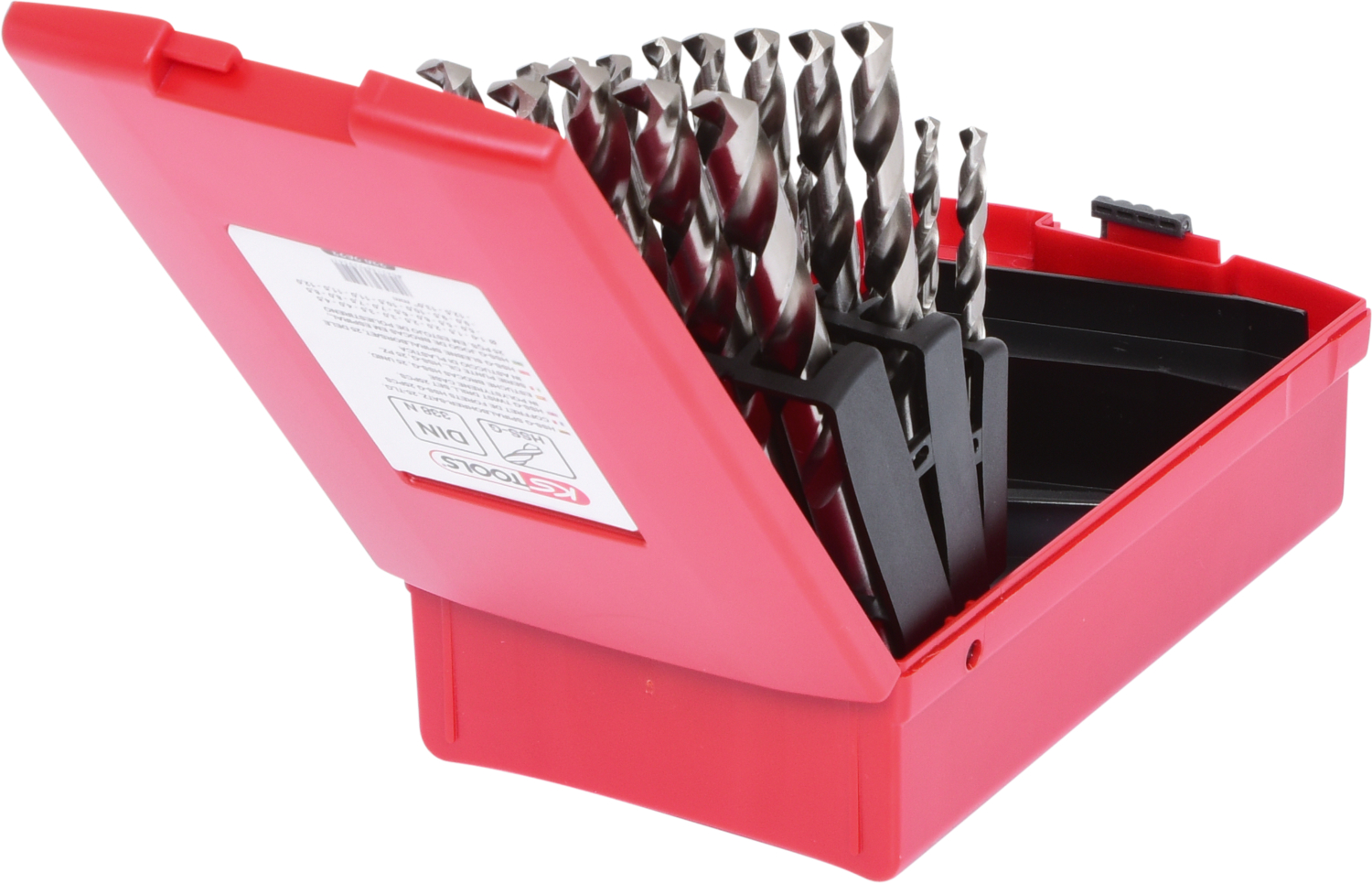 KS Tools HSS-G Spiralbohrer-Satz, Kunststoffkassette, 25-tlg 1-13mm
