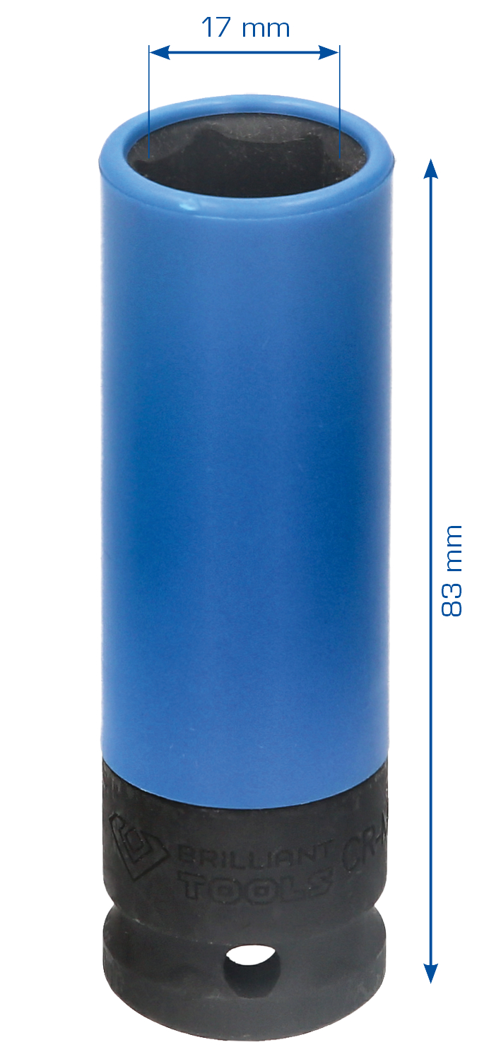 Brilliant Tools 1/2" Alu-Felgen-Kraft-Stecknuss, 17 mm - BT691006