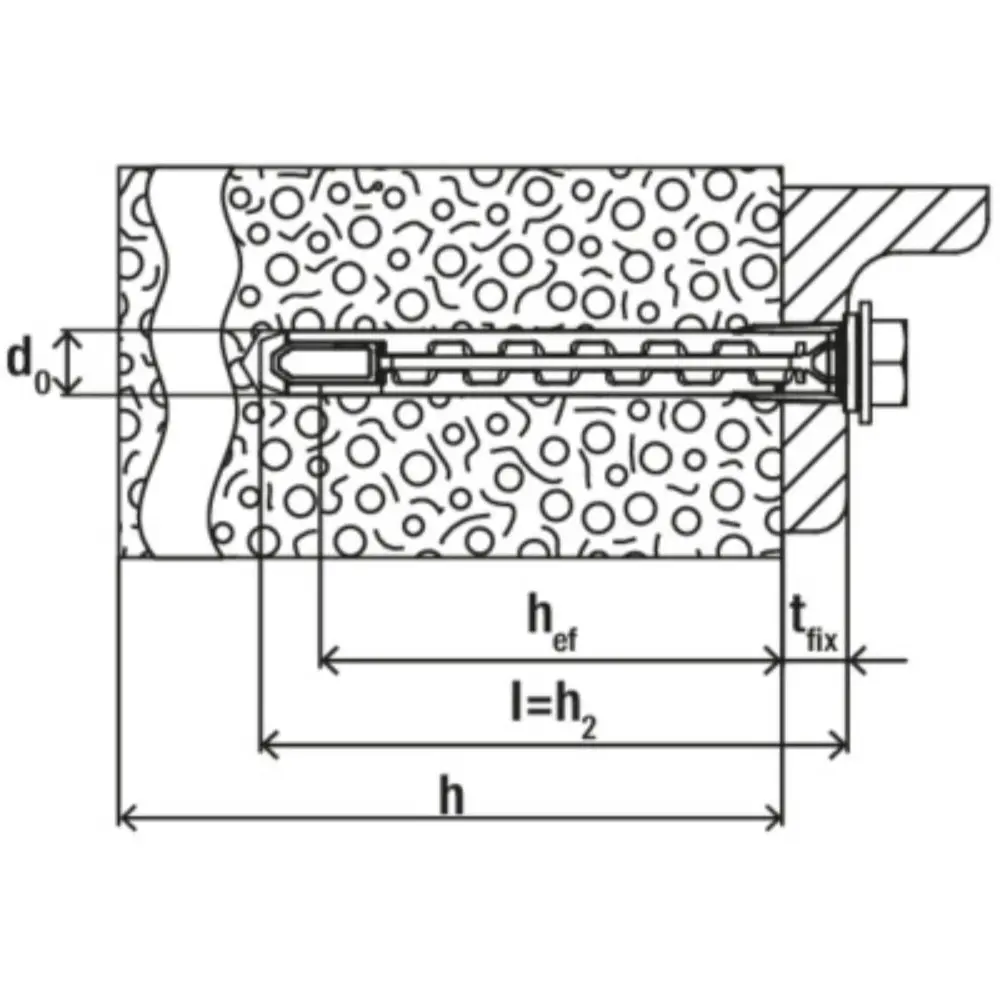 Fischer HybridPower 10x90 FUS (10) mit Sechskantschraube