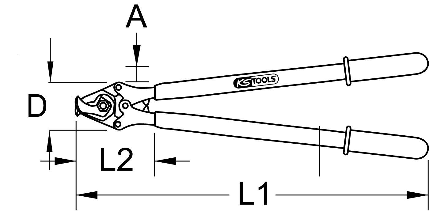 KS Tools Kabelschere mit Schutzisolierung