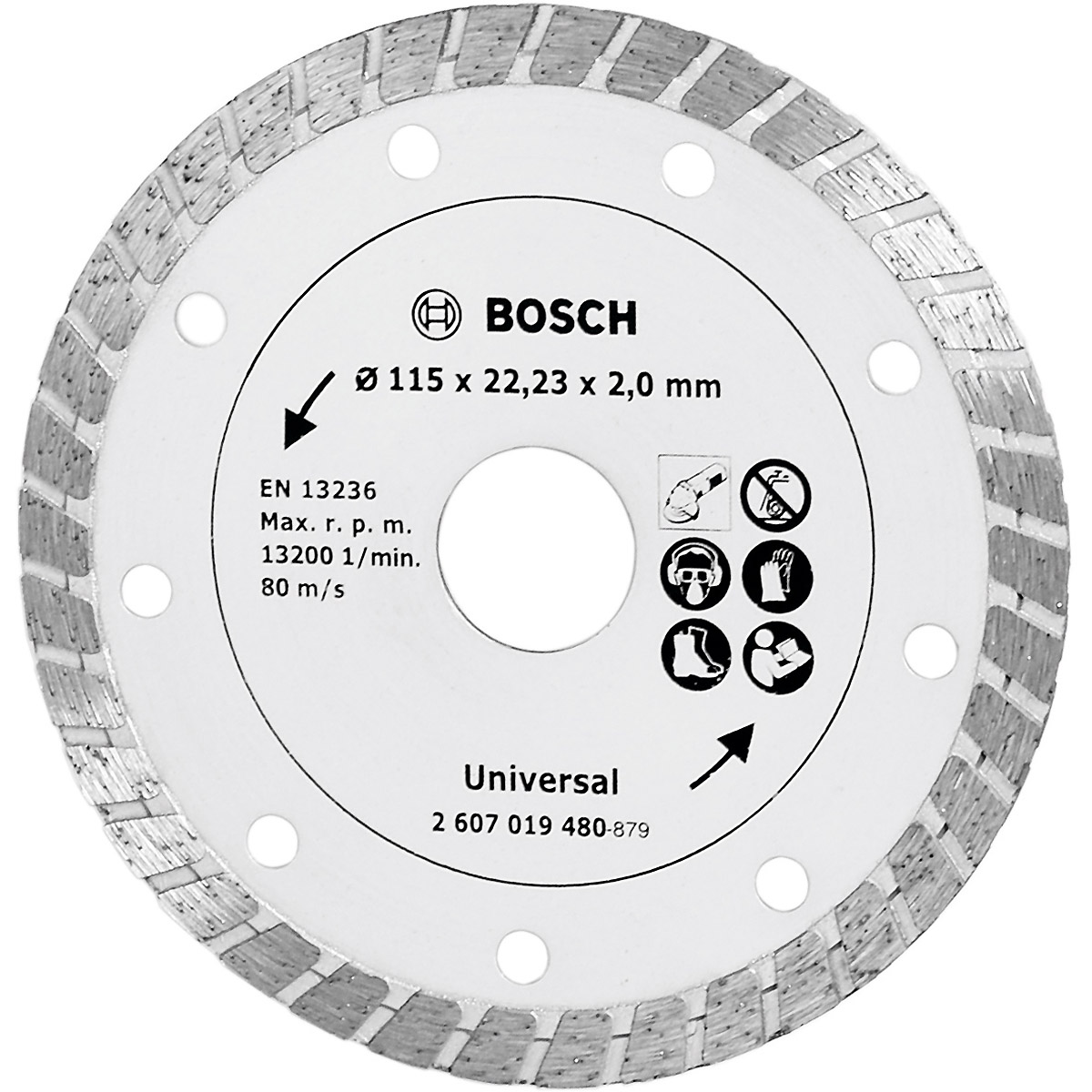 Bosch Diamanttrennscheibe Turbo, 115mm