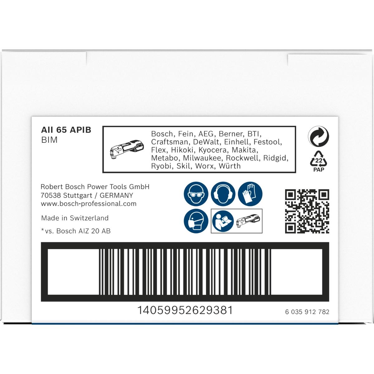 Bosch PRO AII 65 APIB Blatt für Multifunktionswerkzeuge,65 x 40 mm