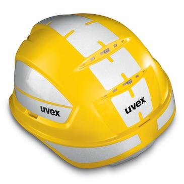 uvex pheos B Schutzhelm mit Reflexset L - mit Lüftung - konvent. Innenausstattung - langer Schirm