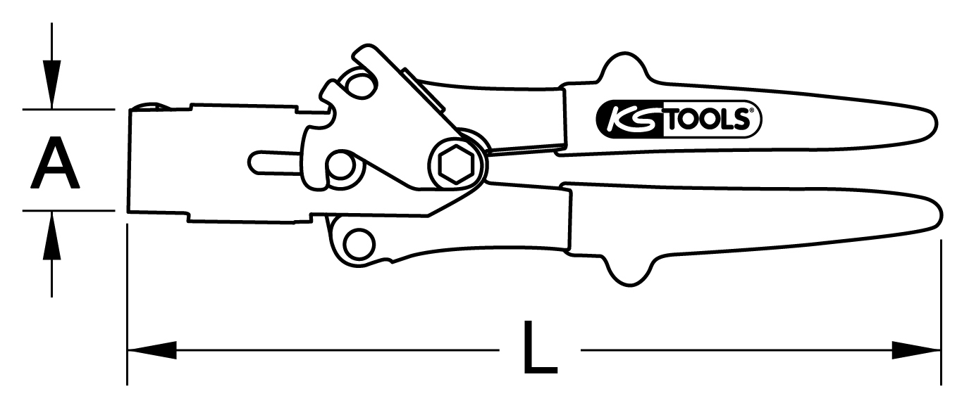 KS Tools Anker-Nietzange,230mm