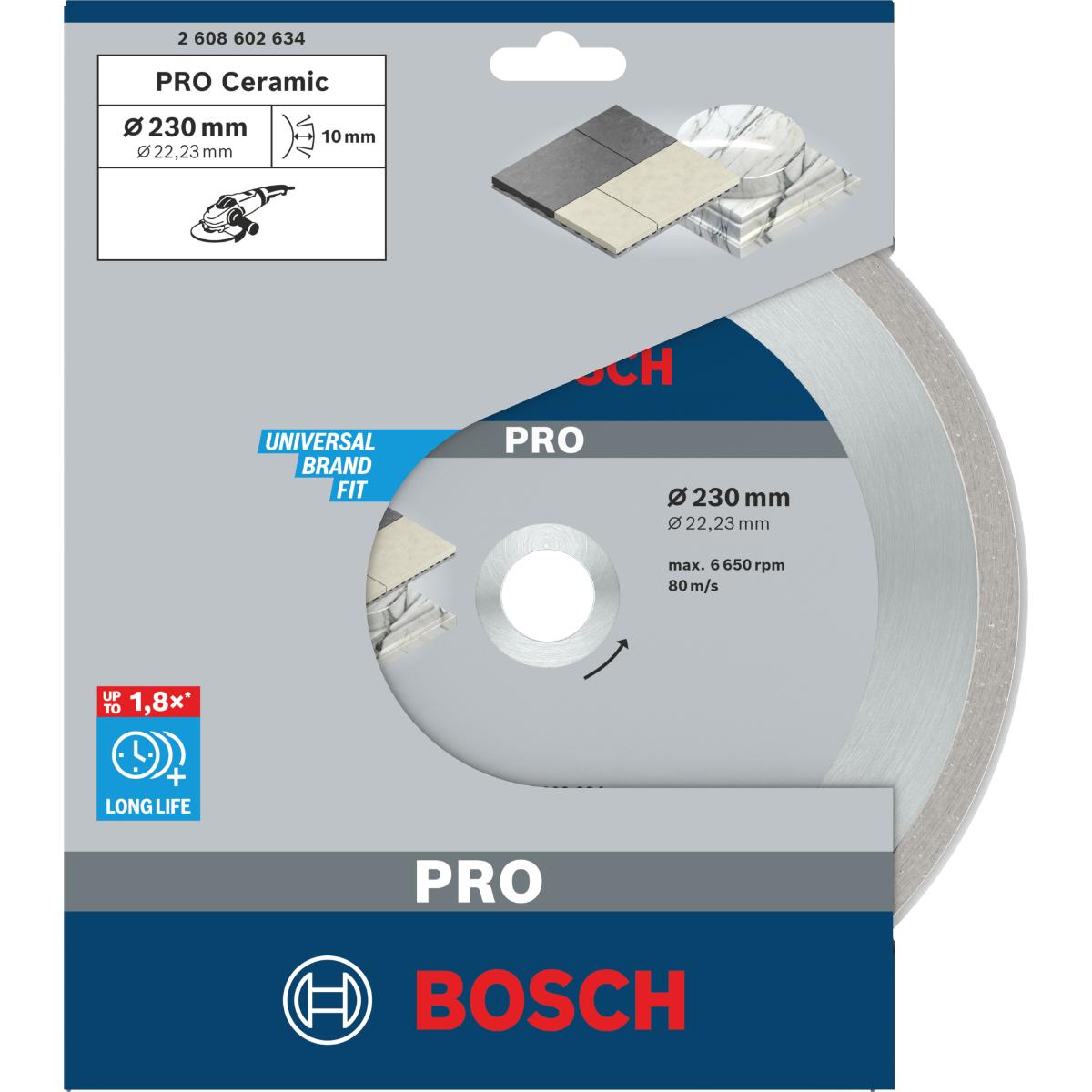 Bosch PRO Diamanttrennscheibe Best for Ceramic. Für kleine Winkelschleifer