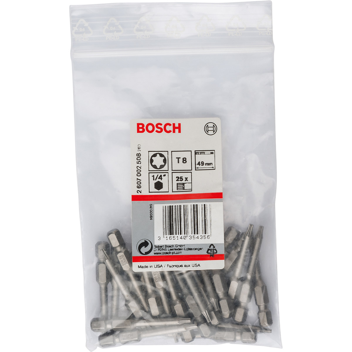 Bosch Schrauberbit Extra-Hart, Torx T8