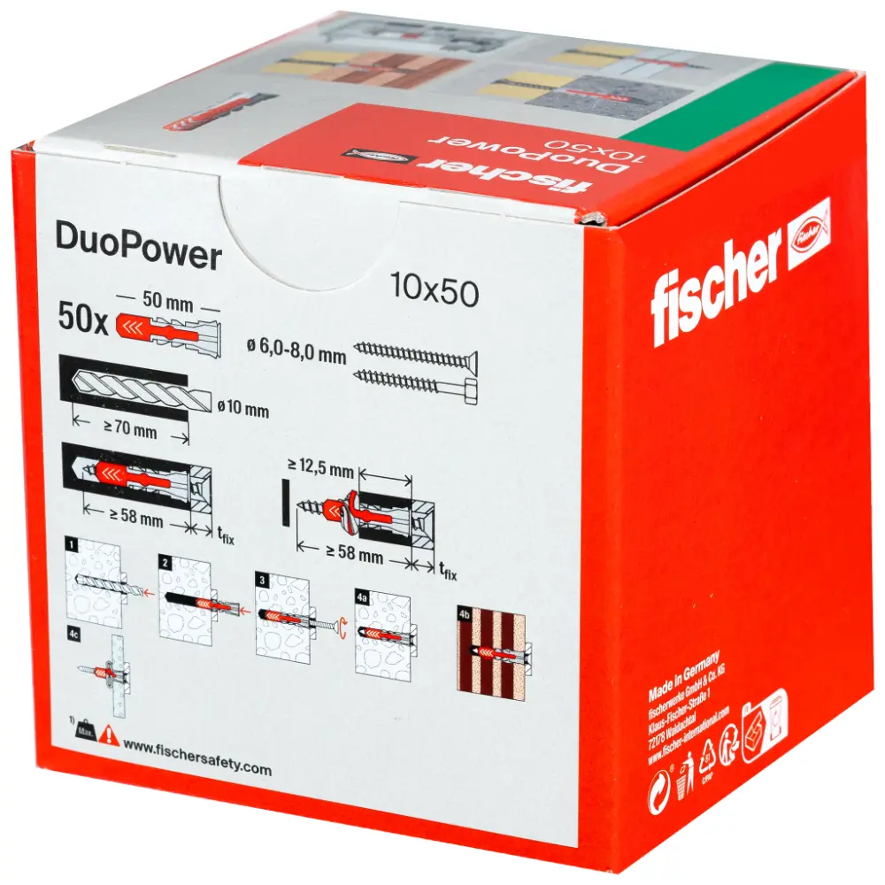 Fischer Universaldübel DuoPower 10x50
