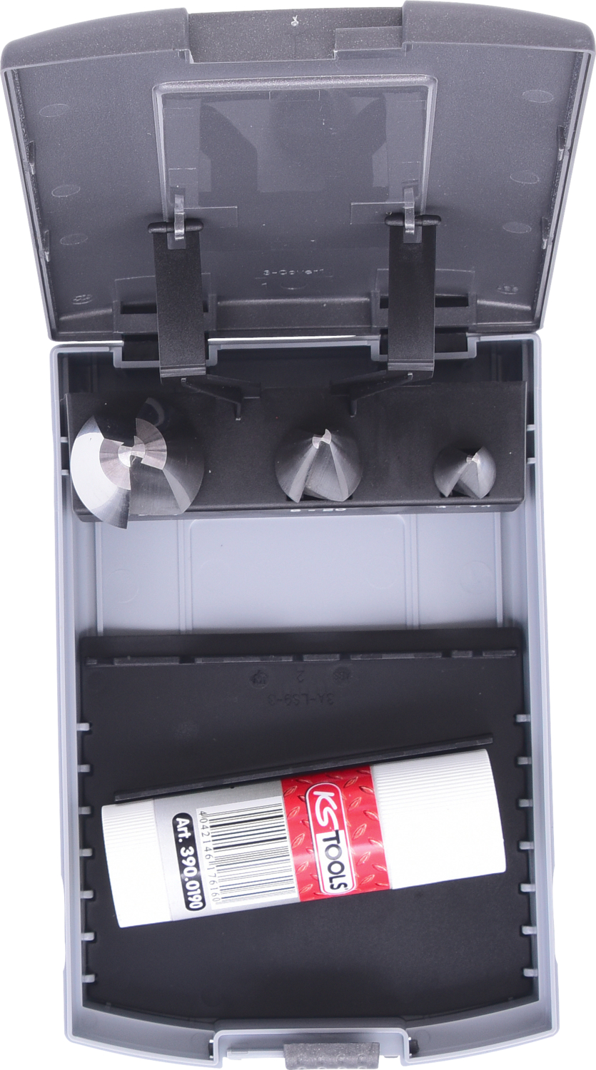 KS Tools HSS Co Blechschälbohrer-Satz, Kunststoffkassette 4-tlg