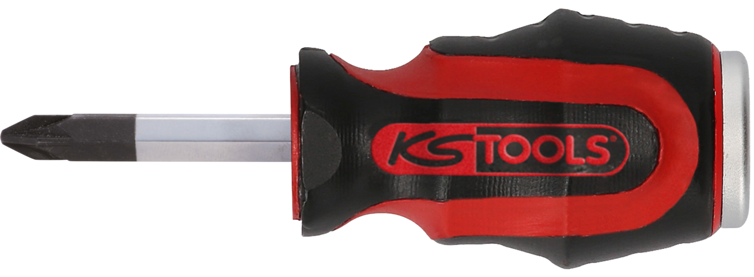 KS Tools ERGOTORQUEmax Schlagkappen-Schraubendreher, PZ2, kurze Form