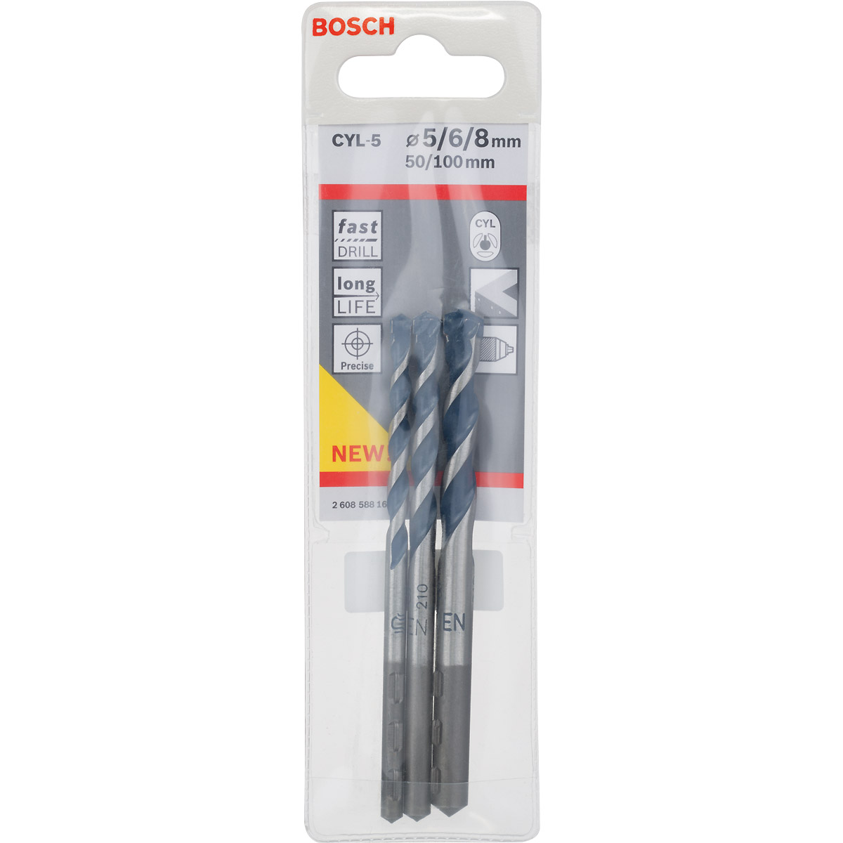 Bosch Betonbohrer-Robust-Line-Set CYL-5, Blue Granite, 3-teilig, 5 - 8 mm