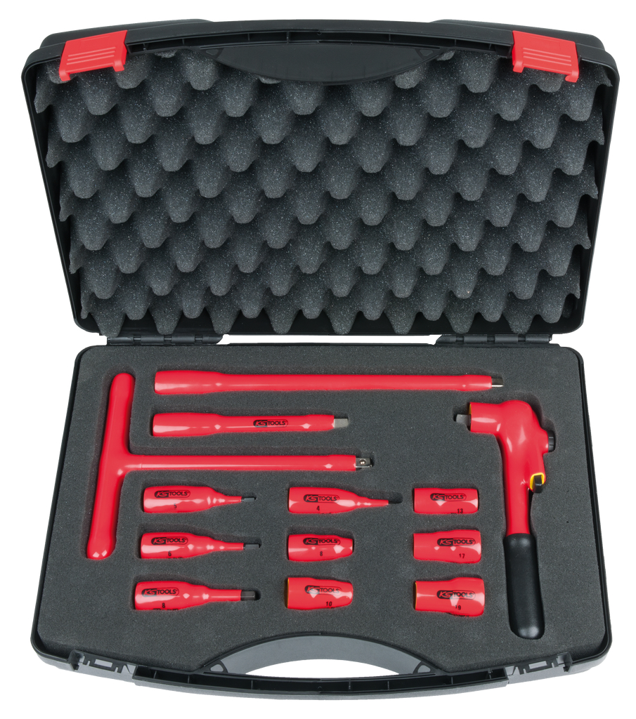 KS Tools 3/8" Steckschlüssel-Satz mit isolierten Werkzeugen, 13-tlg