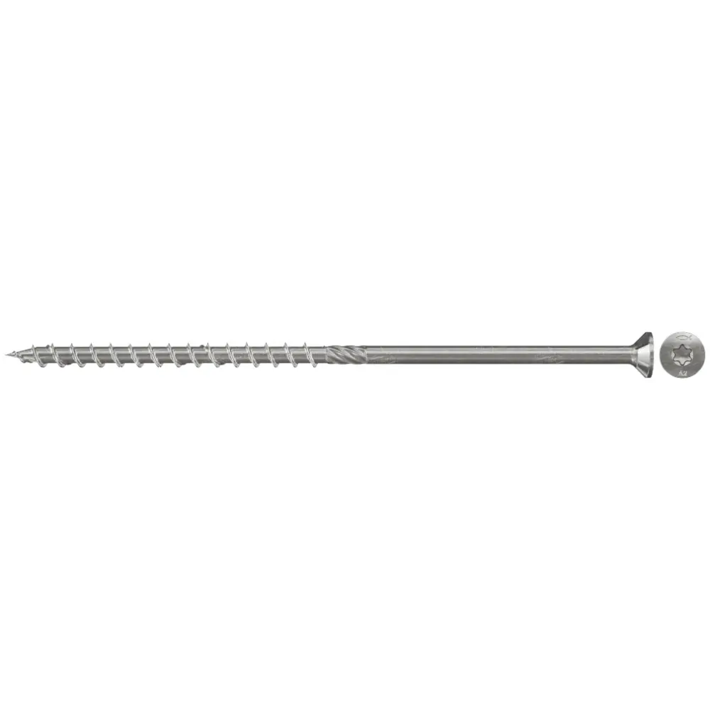 Fischer Spanplattenschraube PowerFast 6,0x160 FPF-ST A4P, Senkkopf TX, A4, Teilgewinde