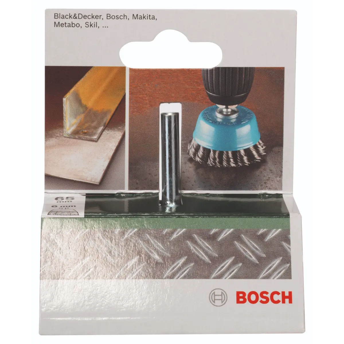 Bosch Topfbürste für Bohrmaschinen - Gezopfter Draht, 65 mm