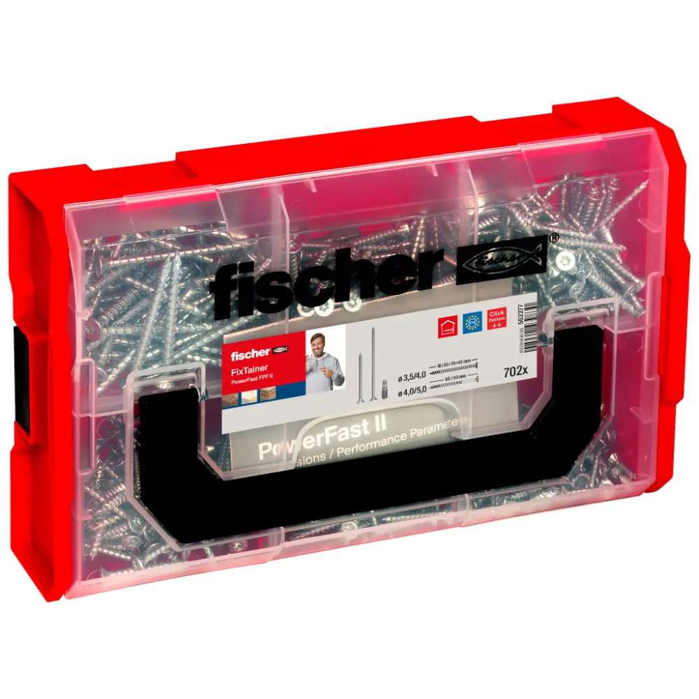 Fischer Sortimentsbox FixTainer Spanplattenschraube FPF II PZ + Bit