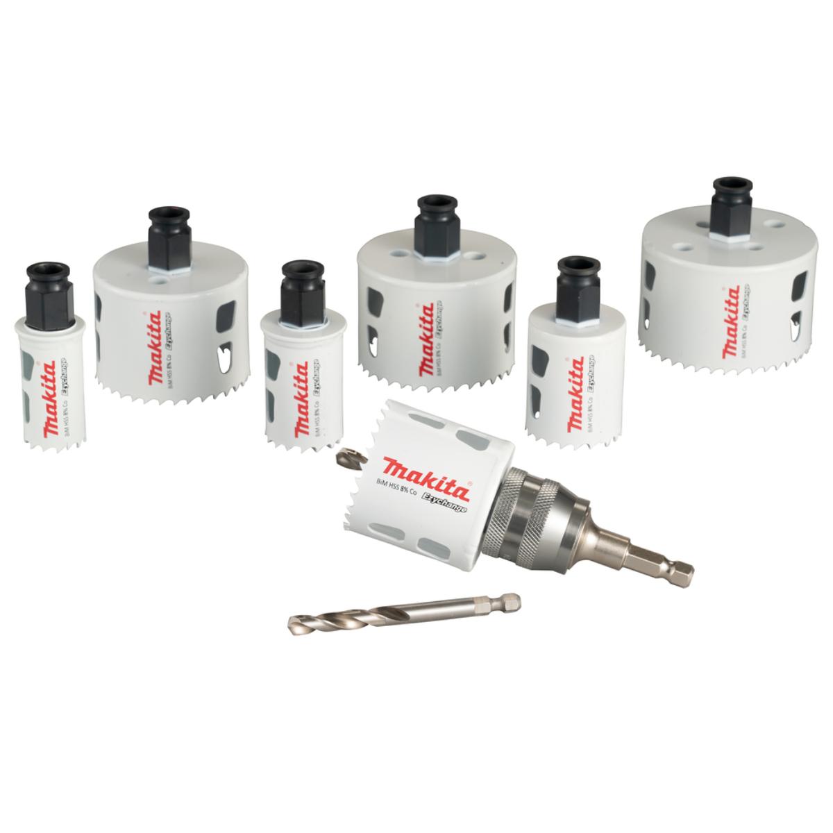 Makita EZYCHANGE Lochsägen-Set universal 9-teilig HSS-BiM 9-tlg. Ø 25-76 mm - Holz/Metall/Kunststoff