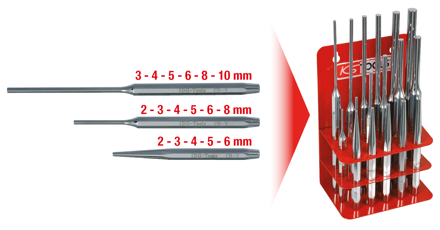 KS Tools Durchtreiber-Satz, 17-tlg
