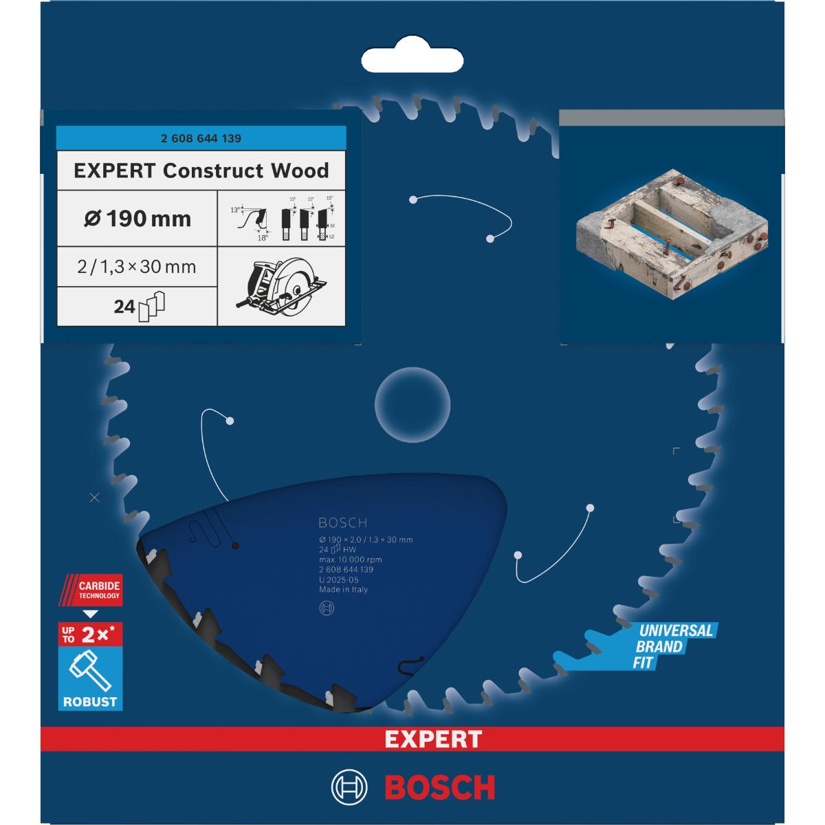 Bosch Kreissägeblatt Expert for Construct Wood